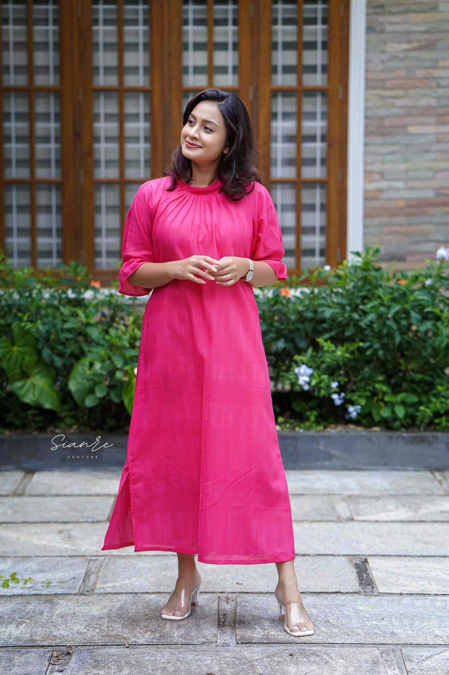 Rani Pink Pleated Dress