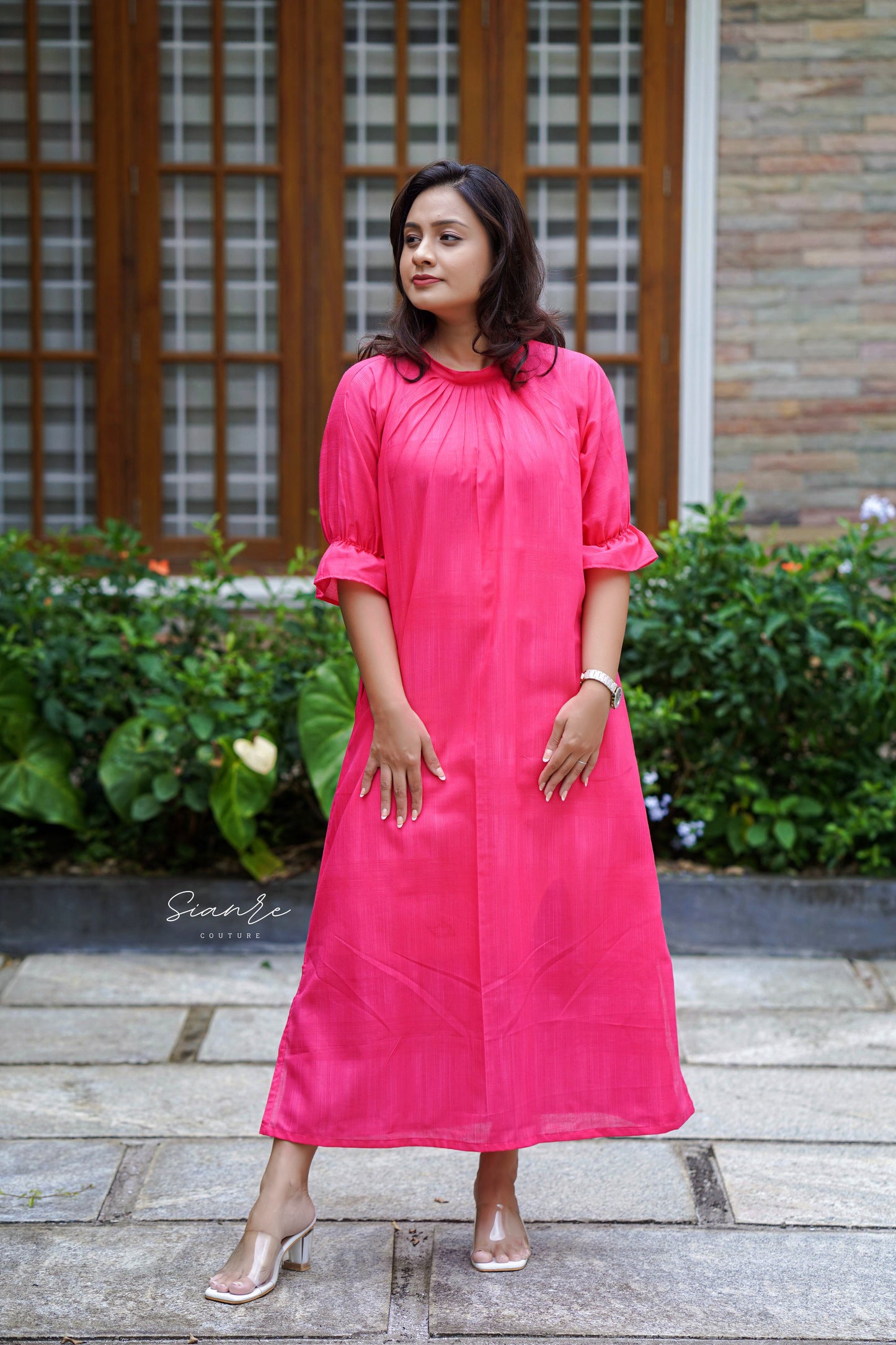 Rani Pink Pleated Dress