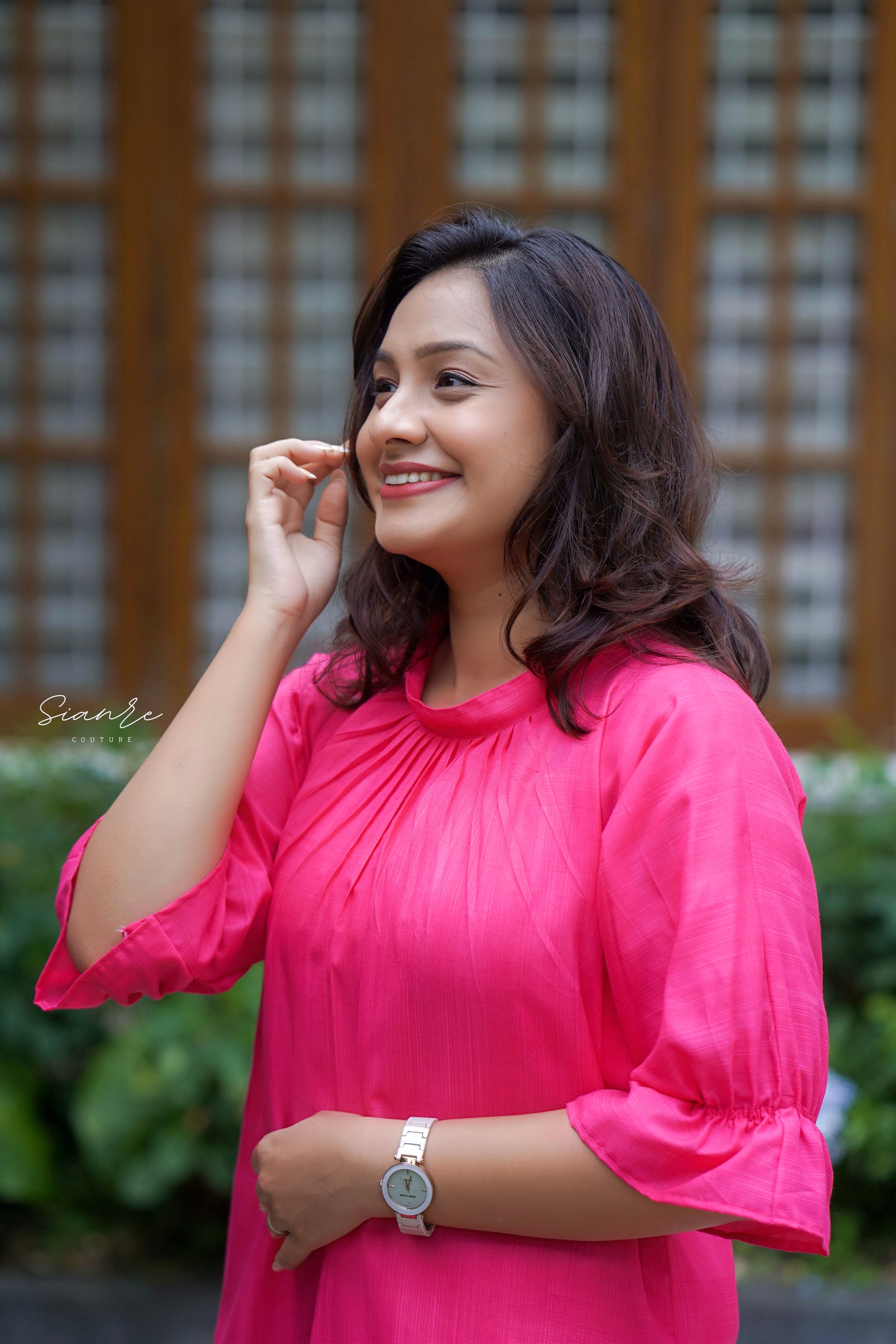 Rani Pink Pleated Dress