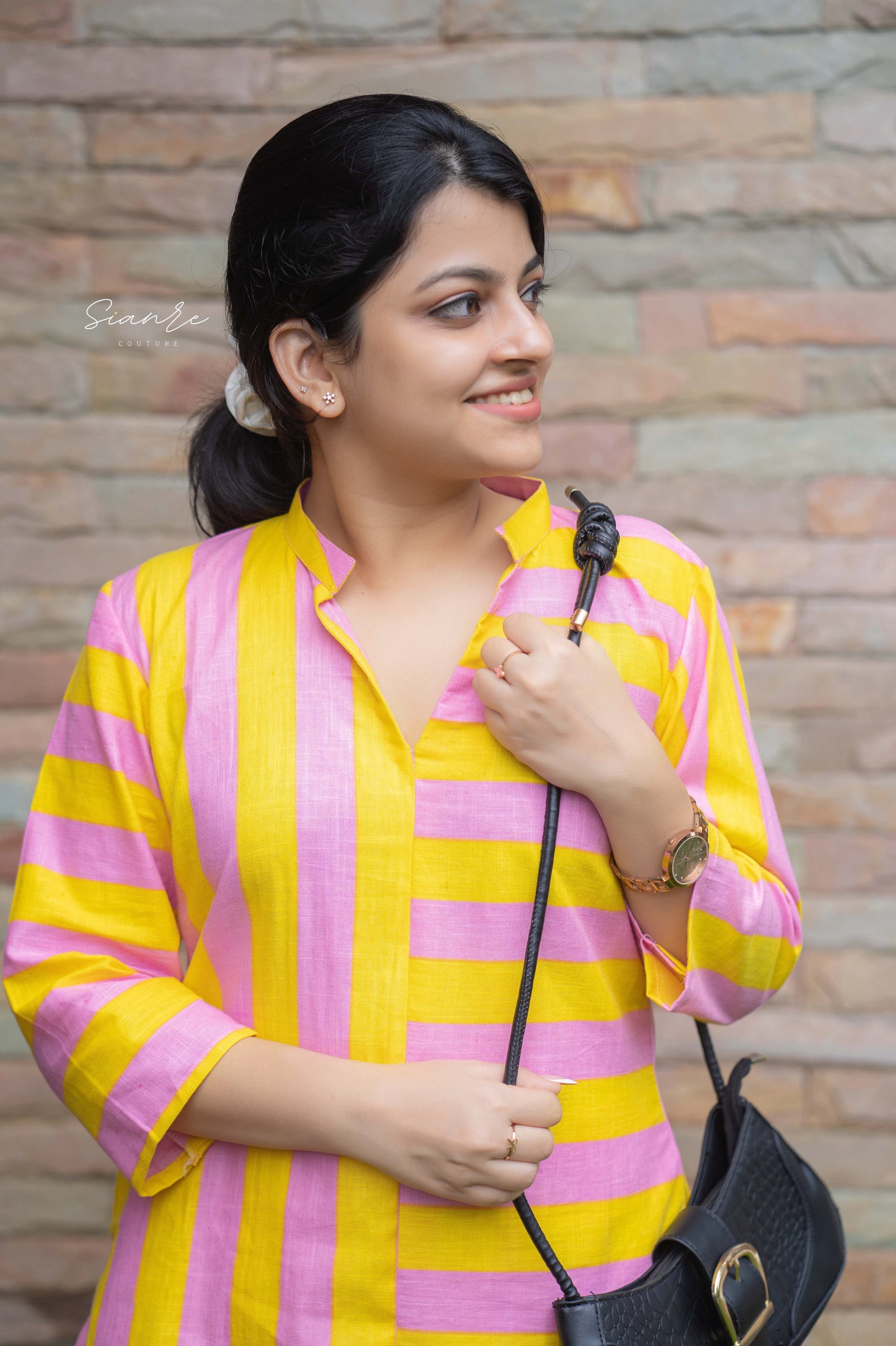 Pink & Yellow Stripe Co-ord Set