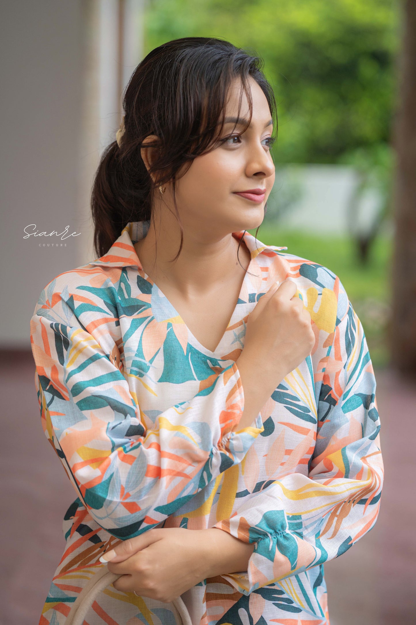 Tropical Printed Cotton Dress
