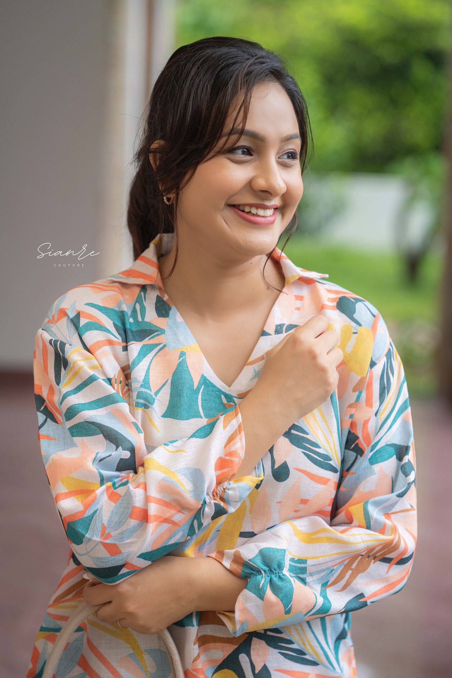 Tropical Printed Cotton Dress
