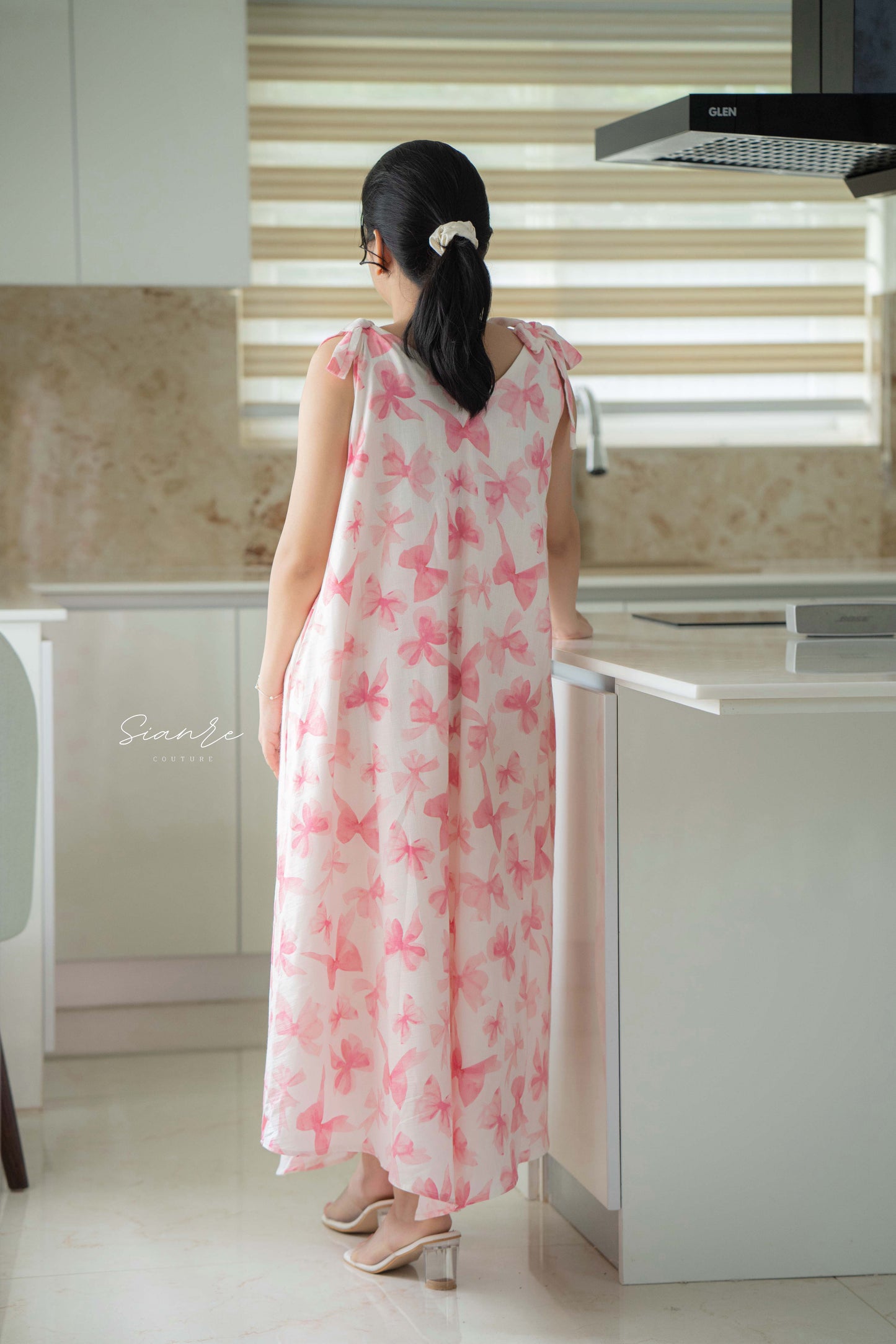 Blush Bow Cotton Dress