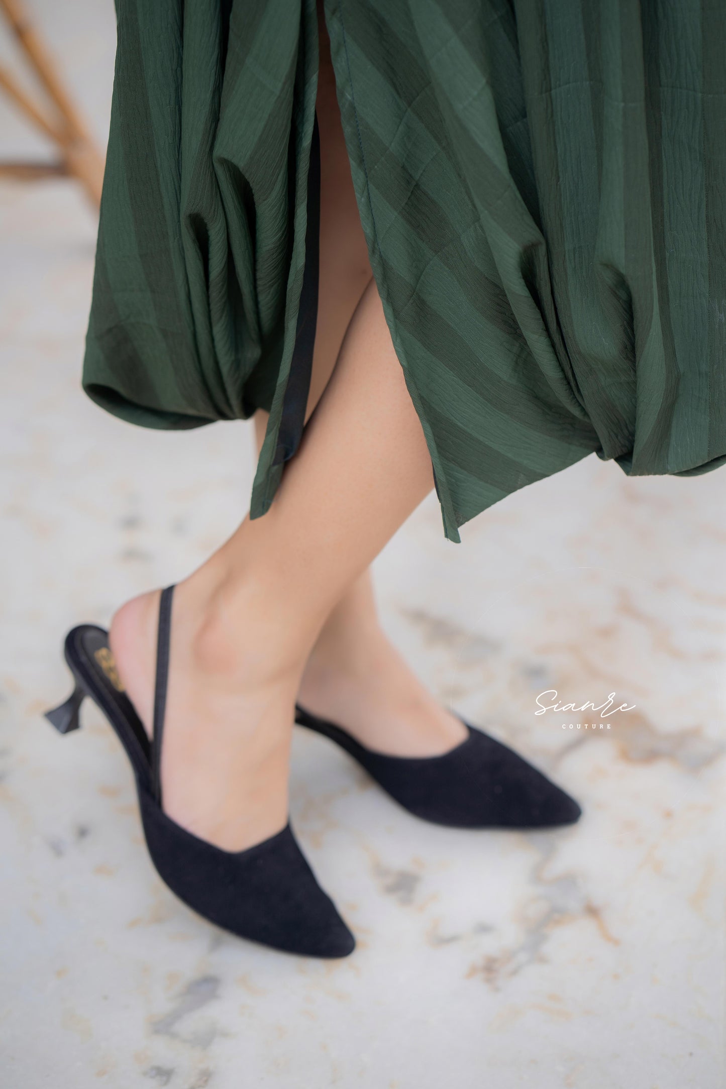 Olive Drift Stripe Dress