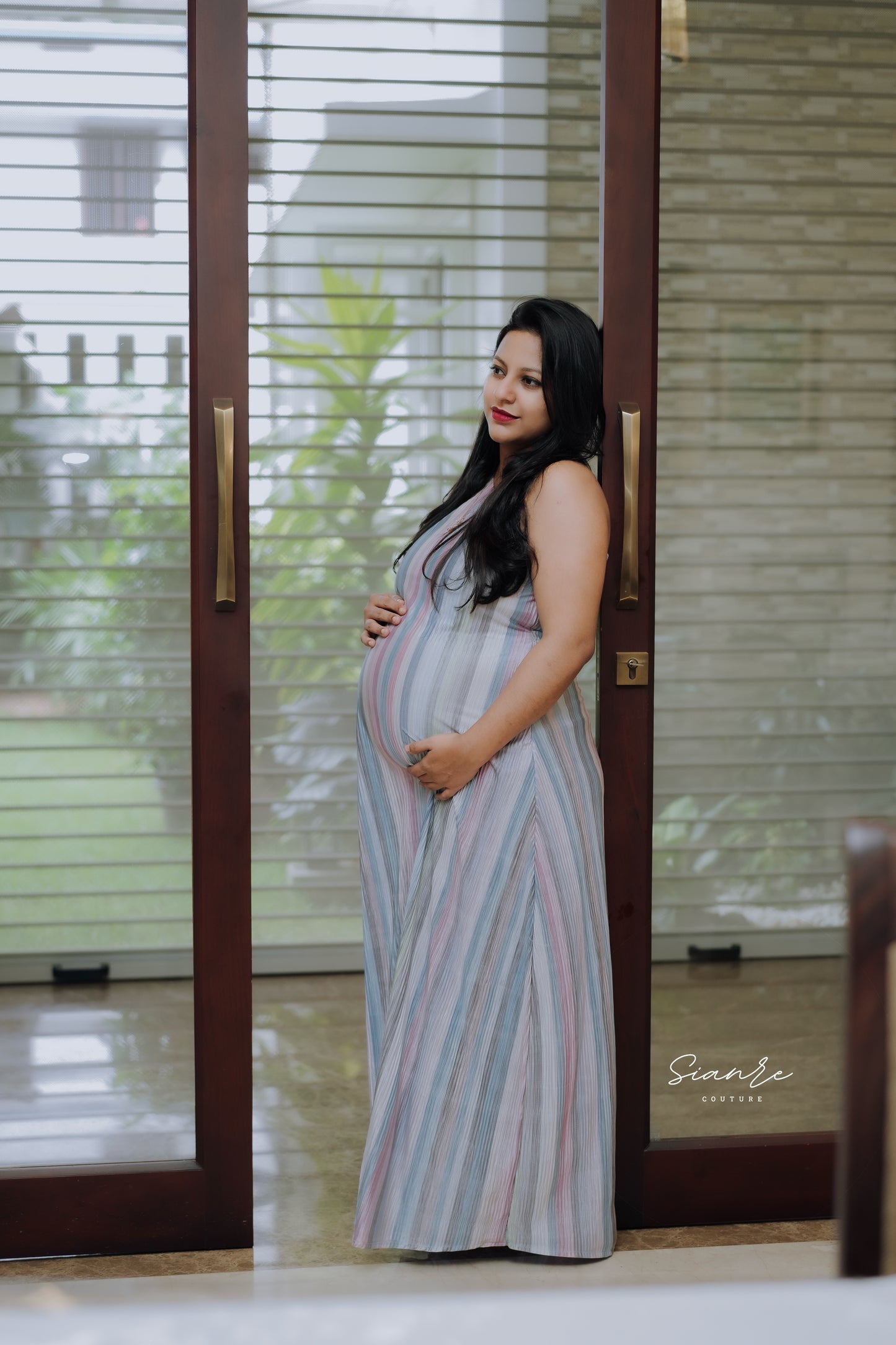 Unicorn Stripe One-Shoulder Dress