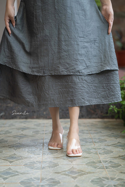Grey Textured Layer Dress