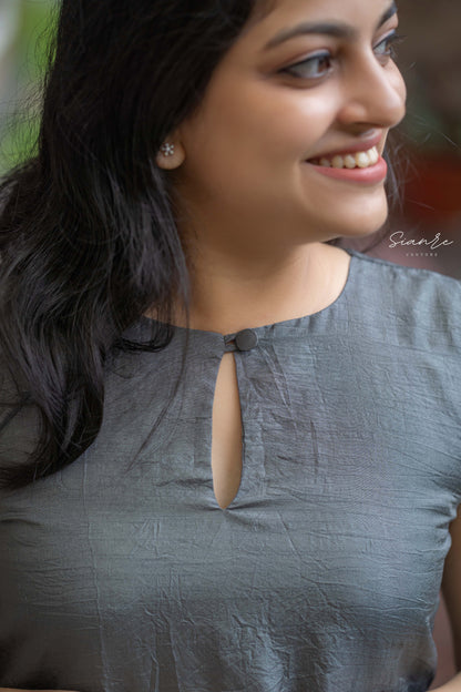 Grey Textured Layer Dress
