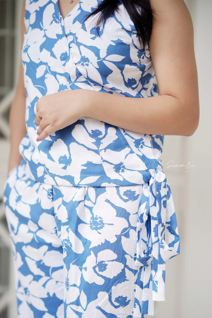Blue Blossom Comfort Co-ord Set