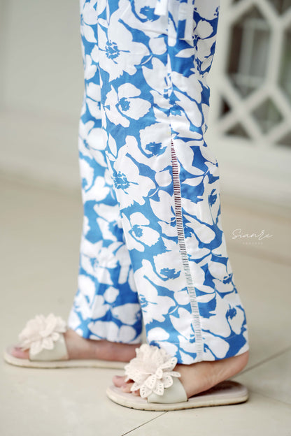 Blue Blossom Comfort Co-ord Set