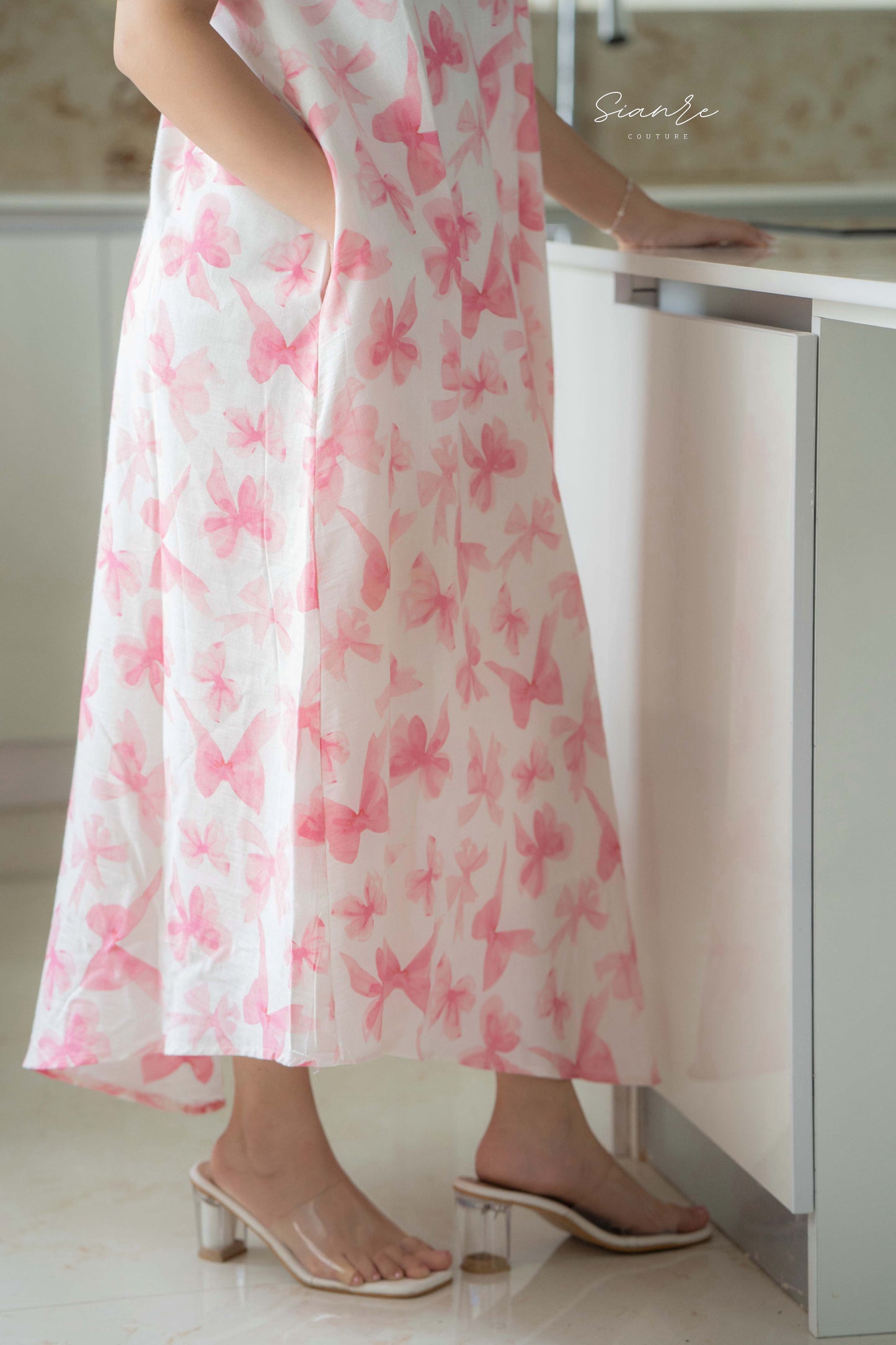 Blush Bow Cotton Dress