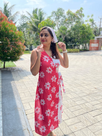 Daisy Rouge Wrap Dress - SAR 103
