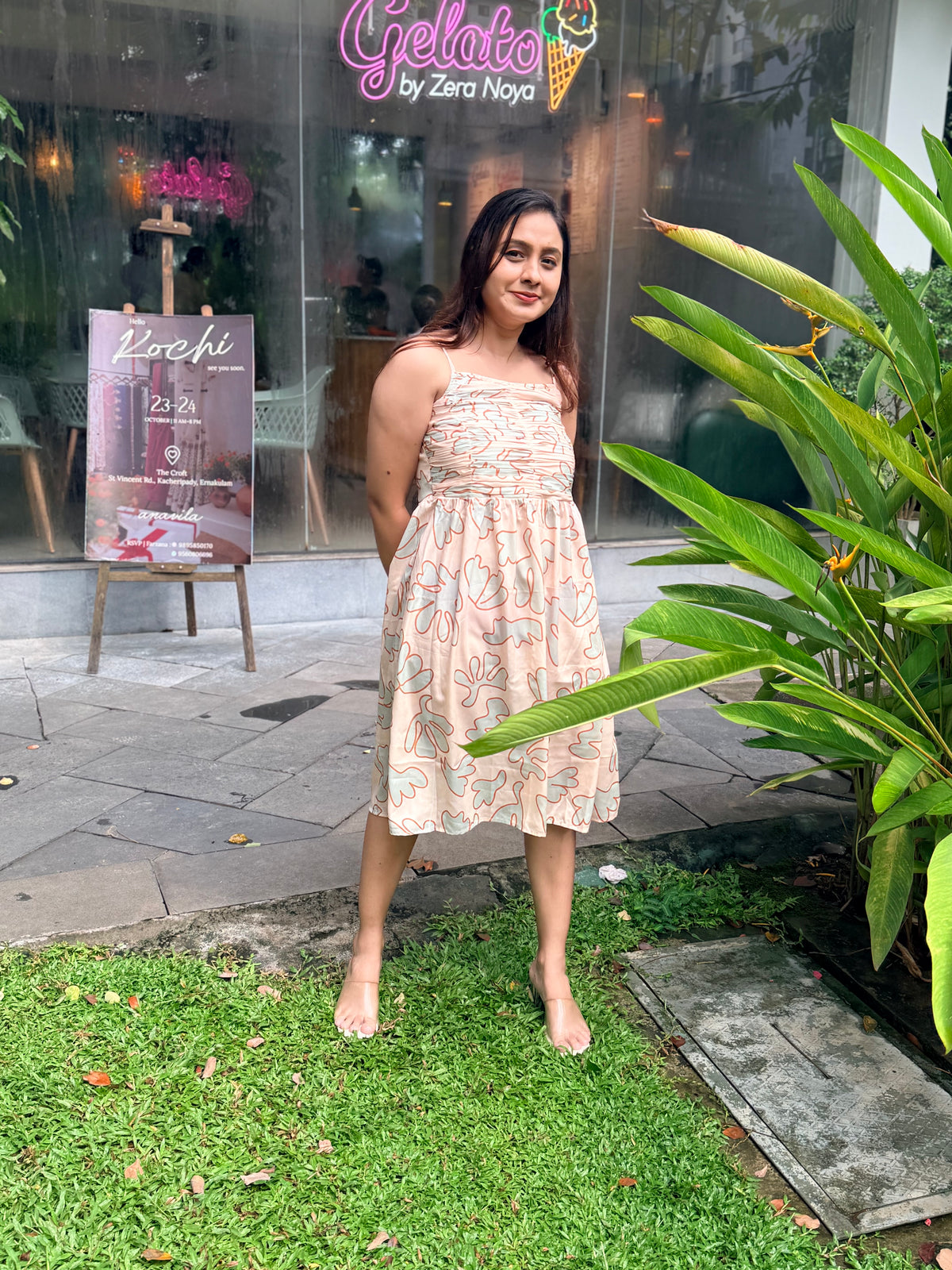 Blush Bloom Midi Dress -SAR 114