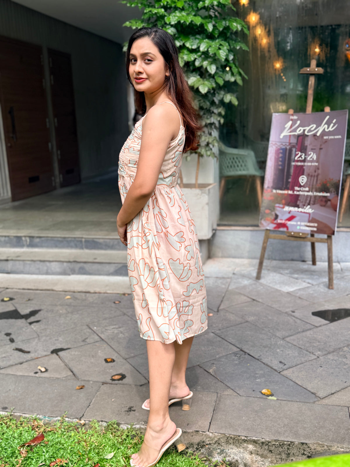 Blush Bloom Midi Dress -SAR 114