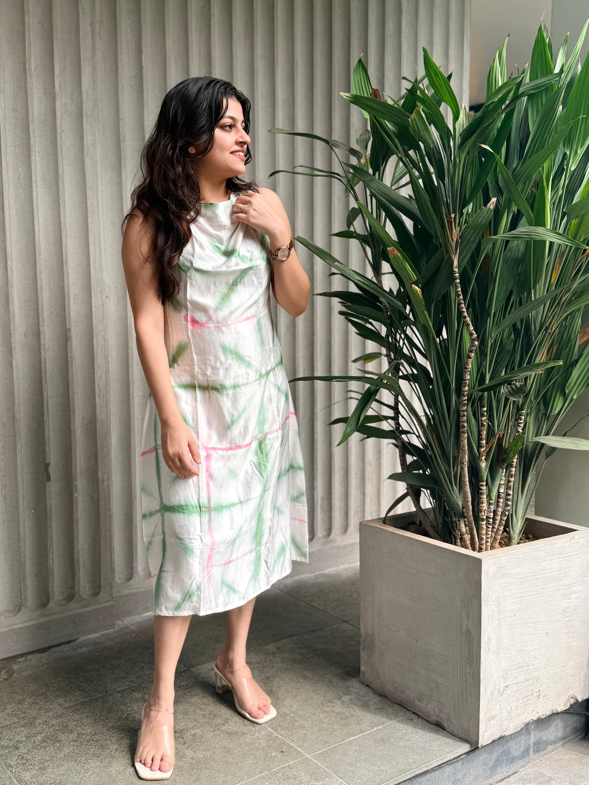 Pastel Breeze Midi Dress -SAR 115