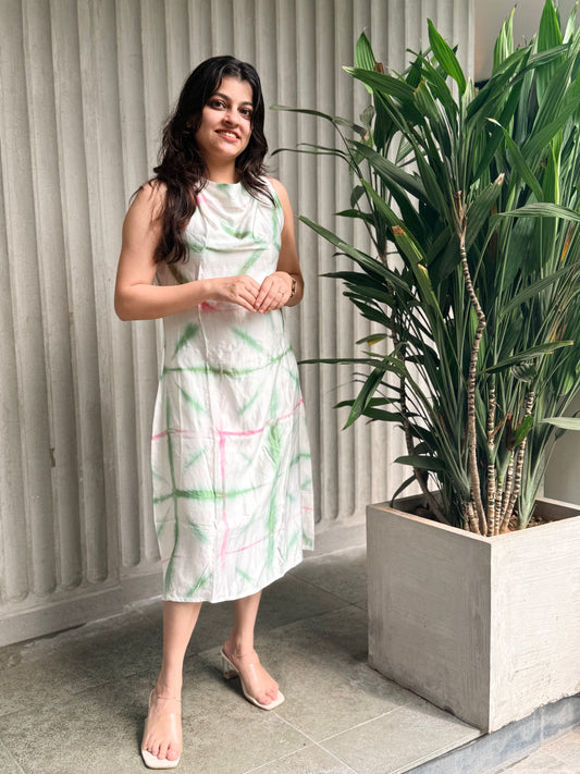 Pastel Breeze Midi Dress -SAR 115