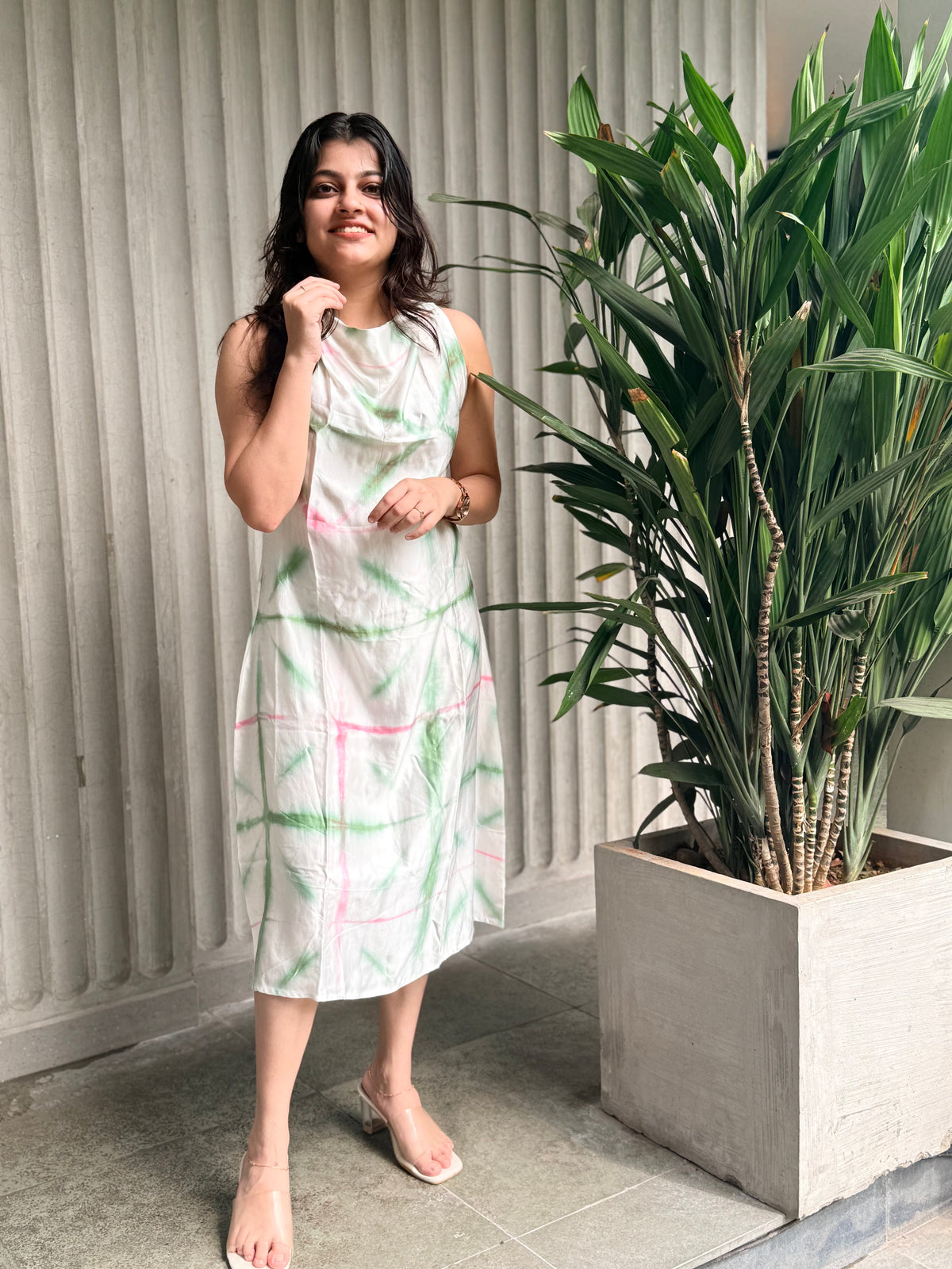 Pastel Breeze Midi Dress -SAR 115
