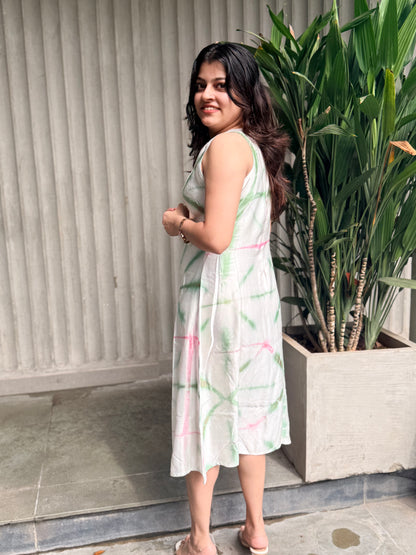 Pastel Breeze Midi Dress -SAR 115