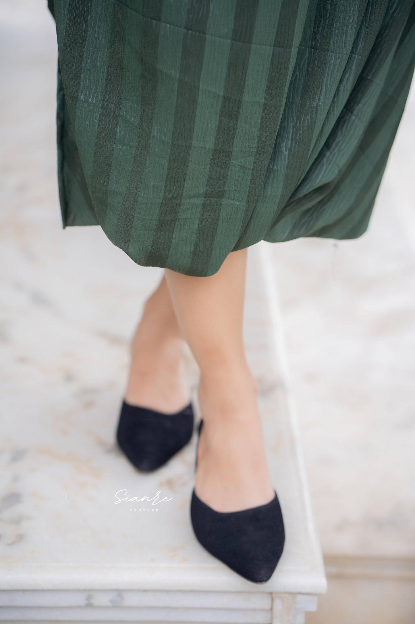 Olive Drift Stripe Dress