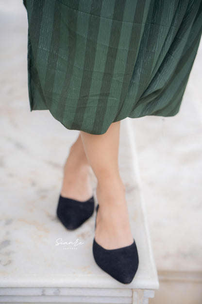 Olive Drift Stripe Dress