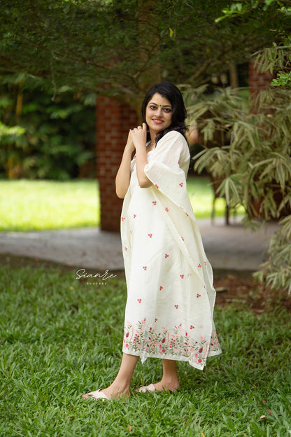 Ivory Bloom Kaftan