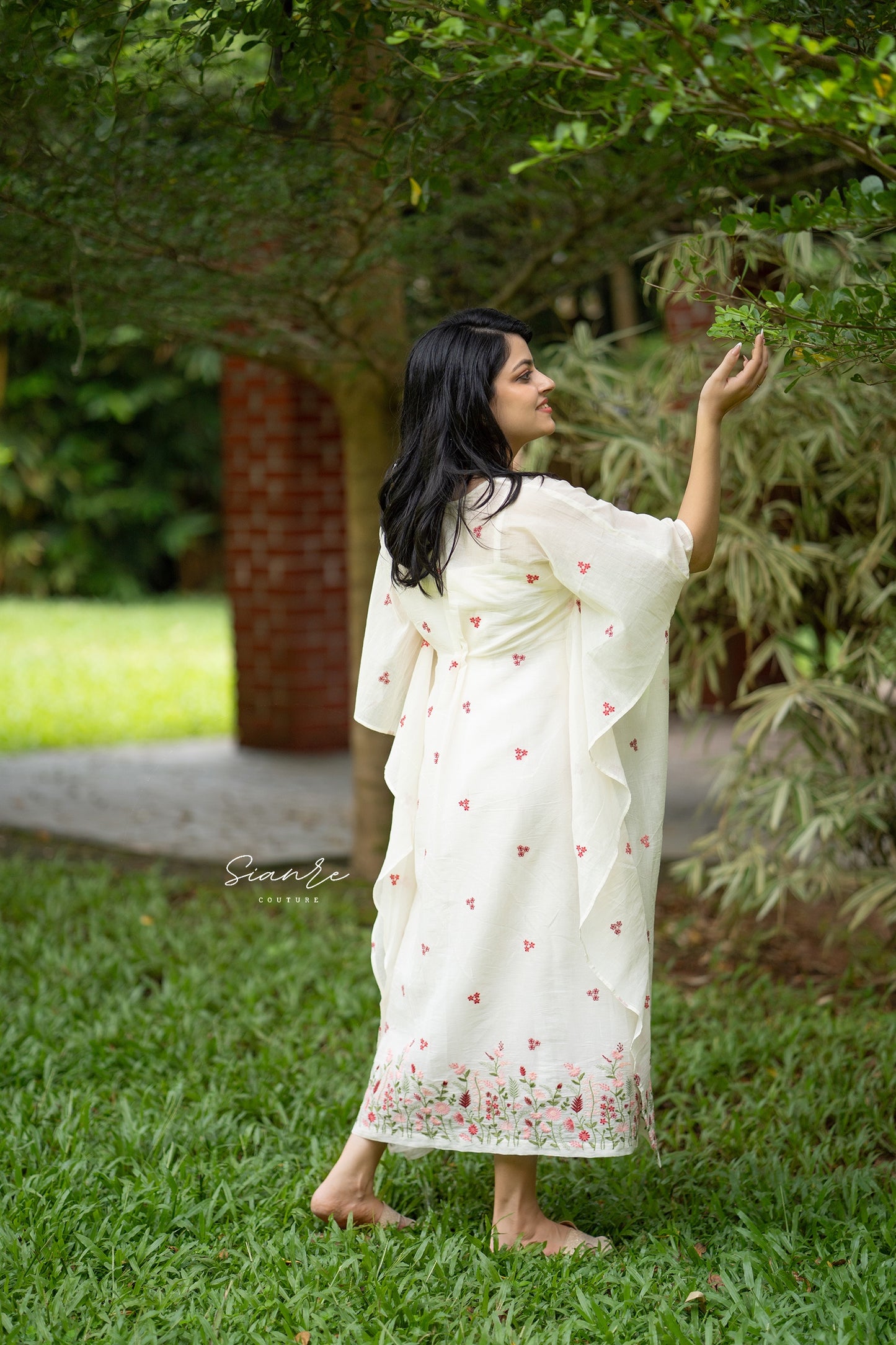 Ivory Bloom Kaftan