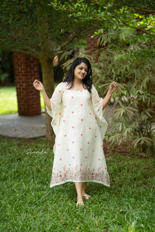 Ivory Bloom Kaftan